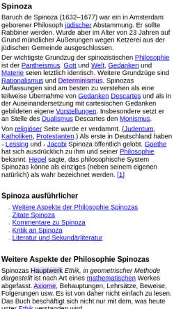 Vorschau der mobilen Webseite www.philolex.de, Spinoza im Philolex von Peter Möller