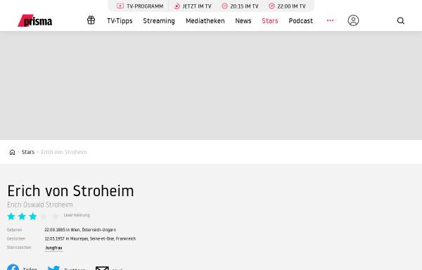 Prisma-online: Erich von Stroheim