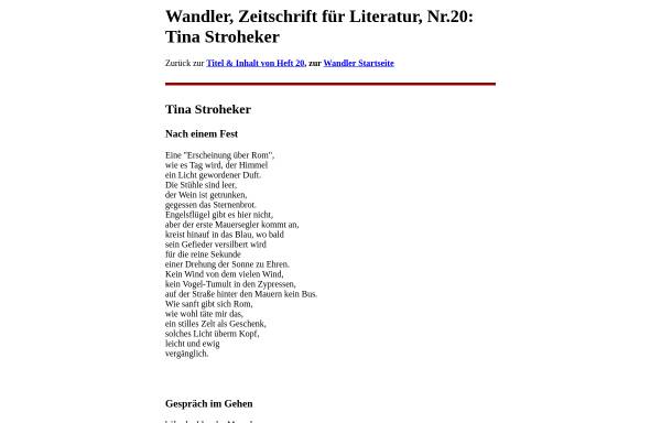 Vorschau von literaturwelt.de, Nach einem Fest / Gespräch im Gehen