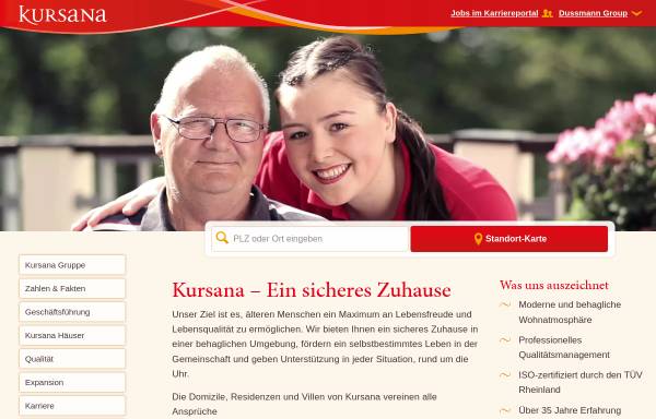 Vorschau von www.kursana.de, Kursana Residenzen GmbH