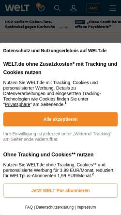 Vorschau der mobilen Webseite www.welt.de, Dreimal zum Parnaß und wieder zurück