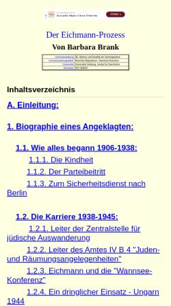 Vorschau der mobilen Webseite www.aurora-magazin.at, Der Eichmann-Prozeß