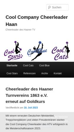 Vorschau der mobilen Webseite www.cheerleader-haan.de, Cheerleader Haan