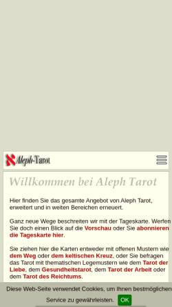 Vorschau der mobilen Webseite www.aleph-tarot.de, Aleph Tarot
