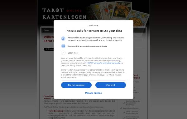 Vorschau von www.tarot-online-kartenlegen.de, Tarot Online
