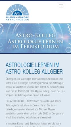 Vorschau der mobilen Webseite www.astro-kolleg.de, Astro-Kolleg