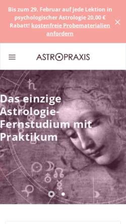Vorschau der mobilen Webseite astrologie-ausbildung.eu, Astropraxis Hamburg