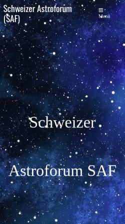 Vorschau der mobilen Webseite www.saf.ch, Schweizer Astroforum
