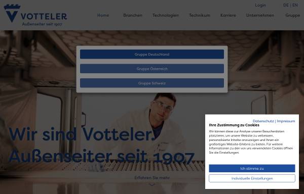 Vorschau von www.votteler.com, Votteler Lackfabrik GmbH & Co. KG