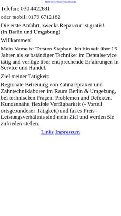 Vorschau der mobilen Webseite www.tech4dent.de, Tech4Dent - Torsten Stephan