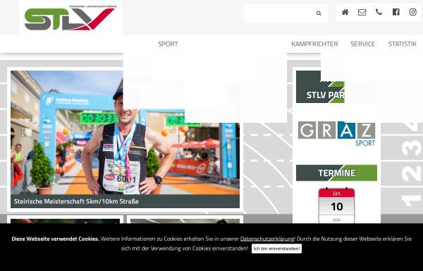 Vorschau von www.stlv.at, StLV - Steirischer Leichtathletik-Verband