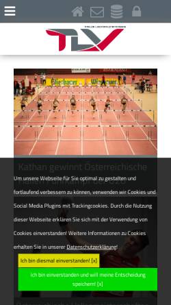 Vorschau der mobilen Webseite www.tlv.at, Tiroler Leichathletik-Verband