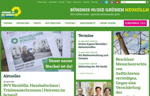 Vorschau von www.gruene-neukoelln.de, Bündnis 90/Die Grünen Neukölln