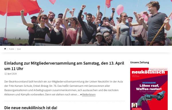 Vorschau von www.die-linke-neukoelln.de, Die Linke. Neukölln