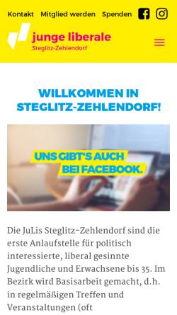 Vorschau der mobilen Webseite www.julis-sz.de, JuLis - Junge Liberale Steglitz-Zehlendorf