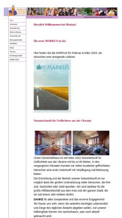 Vorschau der mobilen Webseite www.markus-gemeinde.de, Evangelischen Markus-Kirchengemeinde