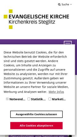 Vorschau der mobilen Webseite www.kirchenkreis-steglitz.de, Kirchenkreis-Steglitz