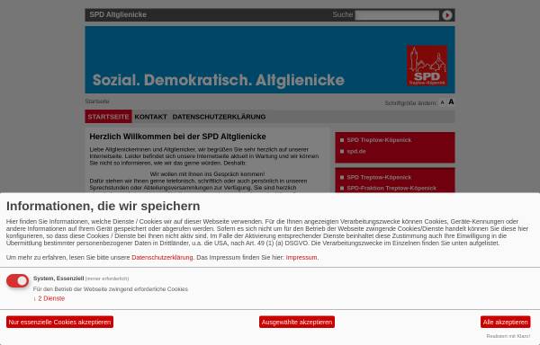 Vorschau von spd-altglienicke.de, SPD Treptow-Köpenick