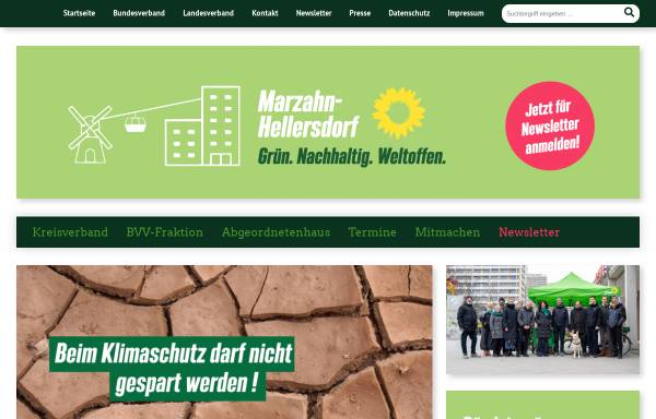 Vorschau von www.gruenemahe.de, Bündnis 90/Die Grünen Marzahn-Hellersdorf
