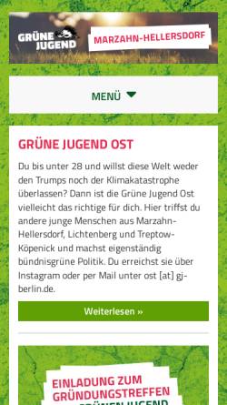 Vorschau der mobilen Webseite www.gjmh.de, Grüne Jugend Marzahn-Hellersdorf