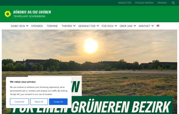 Vorschau von www.gruene-ts.de, Bündnis 90/Die Grünen Tempelhof-Schöneberg