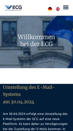 Vorschau der mobilen Webseite www.ecg.de, ECG GmbH Berlin
