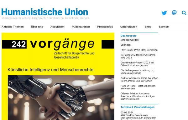Vorschau von www.humanistische-union.de, Humanistische Union e.V.- Landesverband Berlin-Brandenburg