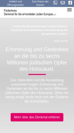 Vorschau der mobilen Webseite www.holocaust-denkmal-berlin.de, Holocaust-Denkmal-Berlin