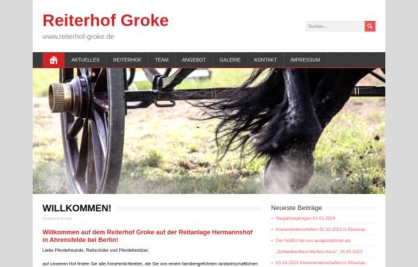 Vorschau von www.reiterhof-groke.de, Reiterhof Groke