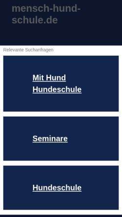 Vorschau der mobilen Webseite www.mensch-hund-schule.de, Die Hundeschule