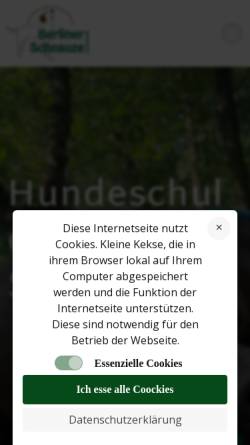 Vorschau der mobilen Webseite www.hundeschule-berliner-schnauze.de, Hundeschule Berliner Schnauze