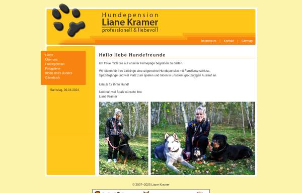 Vorschau von www.hundeschule-kramer.de, Hundeschule und -pension Liane Kramer