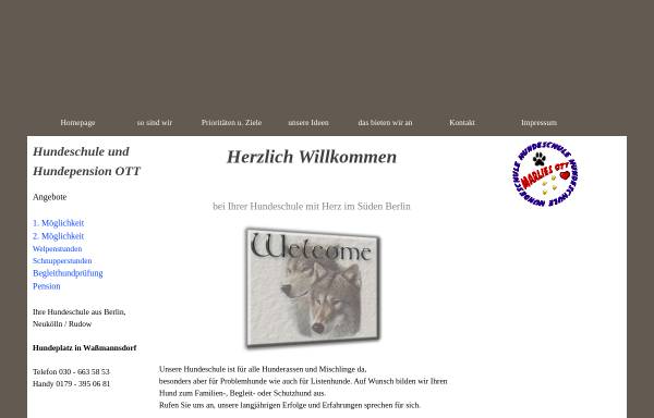 Vorschau von www.hundeschule-ott.de, Hundeschule und -pension Ott