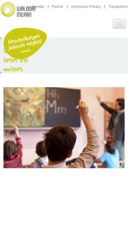 Vorschau der mobilen Webseite www.waldorf-meran.it, Freie Waldorfschule Christian Morgenstern Meran