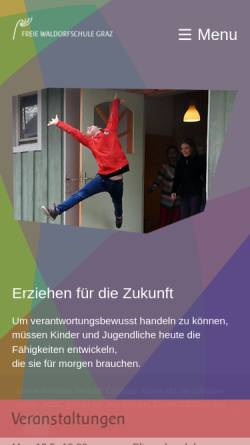 Vorschau der mobilen Webseite www.waldorf-graz.at, Freie Waldorfschule Graz