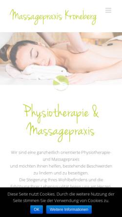Vorschau der mobilen Webseite www.massagepraxis-kroneberg.de, Massagepraxis Barbara Kroneberg
