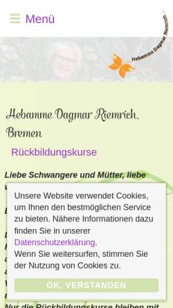 Vorschau der mobilen Webseite www.hebammenladen-bremen.de, Bremer Hebammenladen