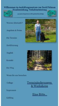 Vorschau der mobilen Webseite www.alternative-hundeschule.de, Alternative Hundeschule