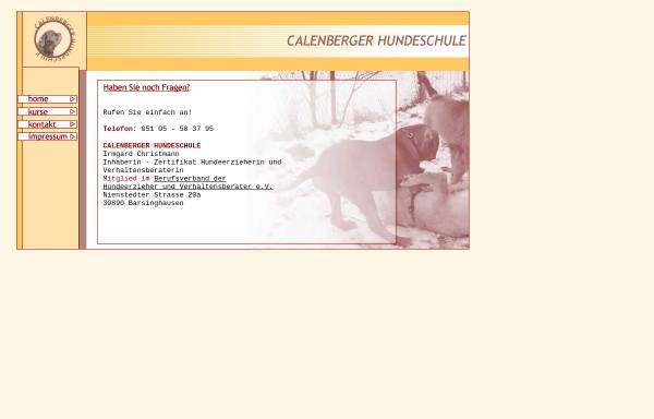 Vorschau von www.calenberger-hundeschule.de, Calenberger Hundeschule