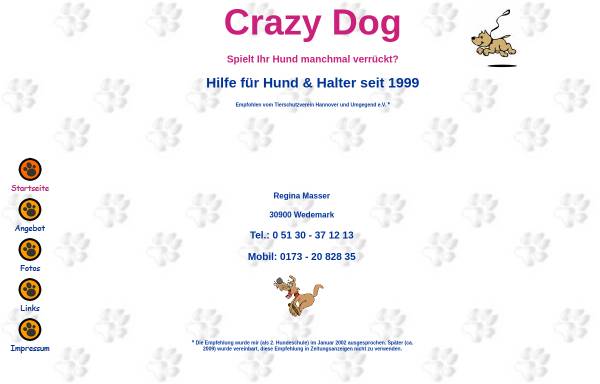 Vorschau von www.hundeschule-crazy-dog.de, Crazy Dog