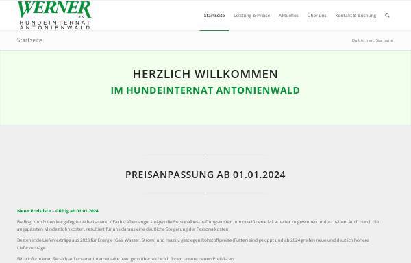 Vorschau von hunde-internat.de, Hundeinternat Antonienwald.