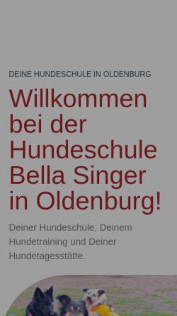 Vorschau der mobilen Webseite www.hundeschule-bella-singer.de, Hundeschule Bella Singer