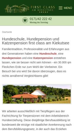 Vorschau der mobilen Webseite www.hundeschule-a1.com, Hundeschule First Class