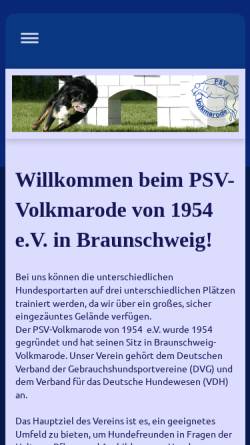 Vorschau der mobilen Webseite www.psv-volkmarode.de, PSV-Volkmarode e.V.
