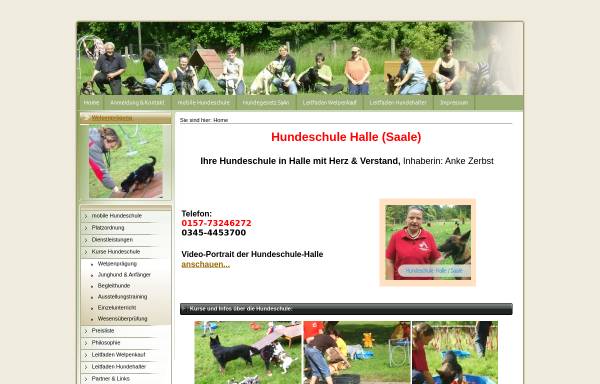 Vorschau von www.hundeschule-halle.de, Hundeschule Halle