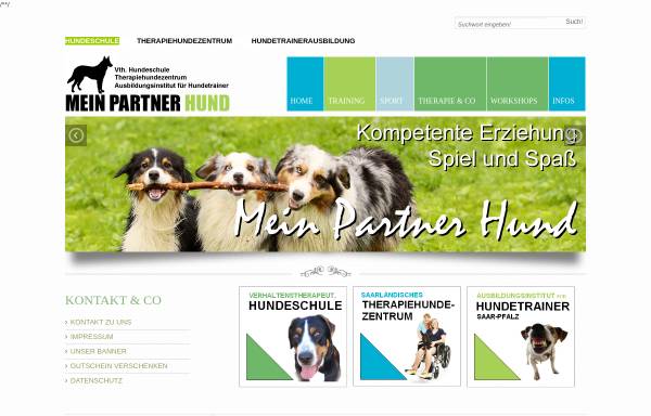 Vorschau von www.meinpartnerhund.de, Verhaltenstherapeutische Hundeschule