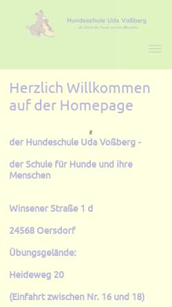 Vorschau der mobilen Webseite www.mobile-hunde.de, Hundeschule Uda Voßberg