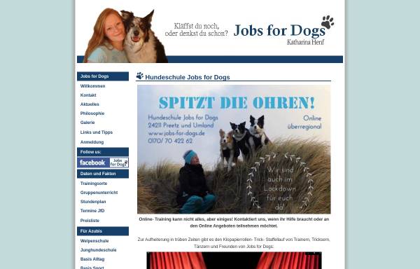 Vorschau von www.jobs-for-dogs.de, Jobs for Dogs