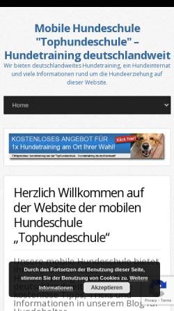Vorschau der mobilen Webseite www.tophundeschule.de, Tophundeschule.de