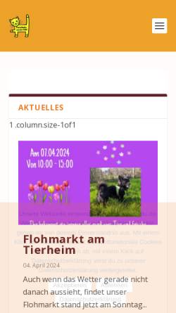 Vorschau der mobilen Webseite www.tierschutzverein-hsk.de, Tierschutzverein für den Hochsauerlandkreis e.V.
